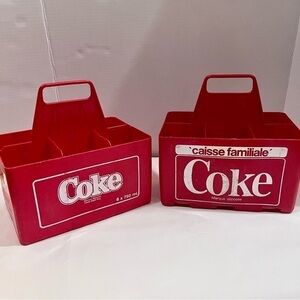 Coke vintage Coca-Cola carrier crate holder  bottle plastic lot storage 750 ml